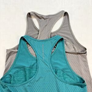 VRST Second Skin Sleeveless Racerback Tank Top Womens Size M (2) Teal & Gray
